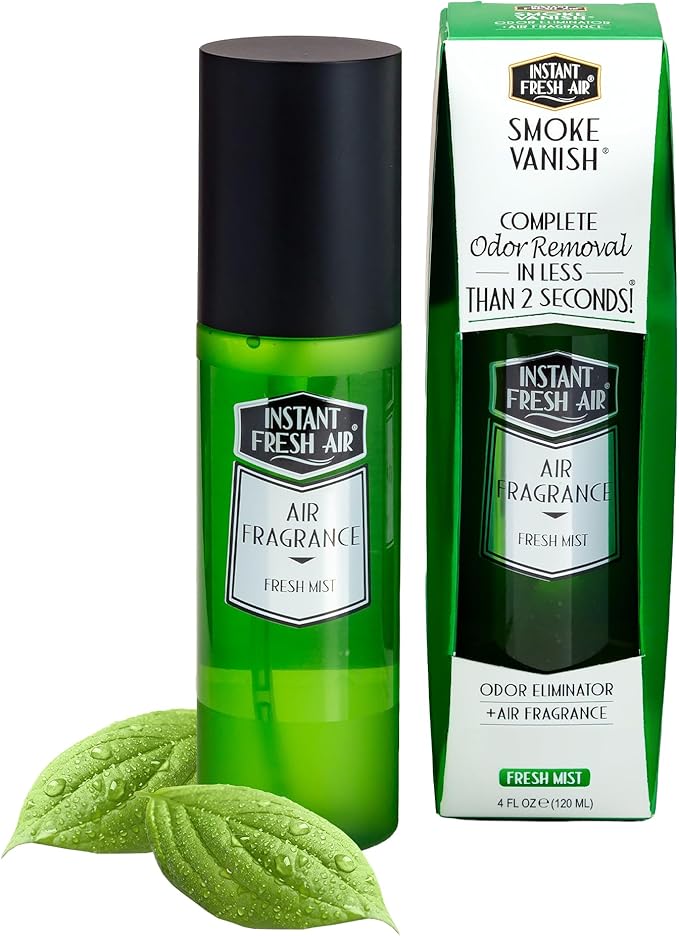 Smoke Vanish - Smoke Odor Eliminator Spray - Removes Smokey Odor Instantly with Noxban™ - Eco-Friendly - For Home, Car, Clothes & Travel - Fresh Mist Scent - 4 oz.