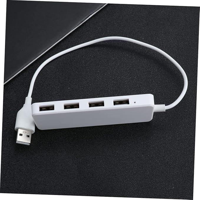 OSALADI 3pcs High- USB Hub Adapter Multi-Device USB Splitter for Laptops and Supports OTG White Play Design Compatible Car and Wall Chargers