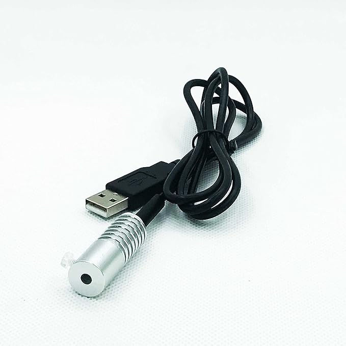 Side Glow Fiber Optic USB Light Source - 5V Fiber LED Illuminator (White, 8mm)