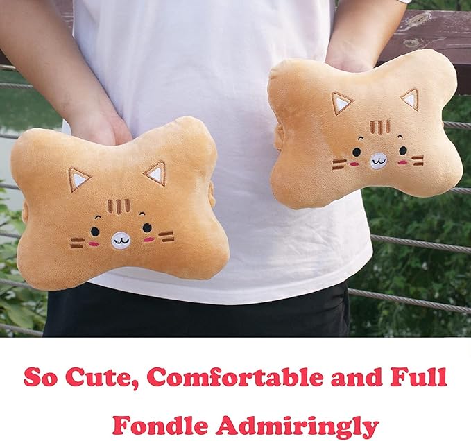 Sexysamba Car Headrest Pillow,Cartoon Neck Pillow for Car,Comfortable Soft Car Seat Pillow for Driving,Head Rest Cushion,Cute Neck Pillow for Travelling and Home 2Pcs (Tiger)