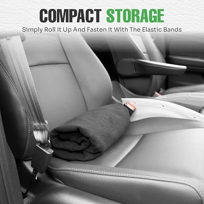 lebogner Waterproof Sweat Towel Car Seat Cover for Post Gym Workout, Running, Swimming, Beach and Hiking, Universal Fit Anti-Slip Bucket Seat Protector for Cars, SUVs and Trucks, Machine Washable