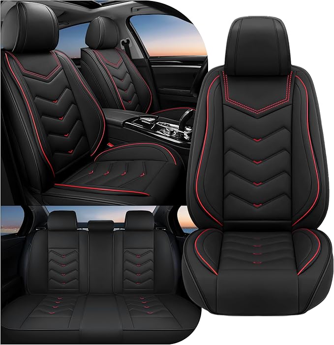 Car Seat Covers Fit for Infiniti g37 2000-2026, Stylish Sport Seat Covers, Waterproof Wear-Resistant Premium Nappa Leather Car Seat Cover.(Full Set/Black)