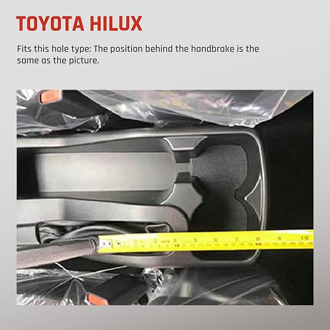 YJYWZH Car Armrest Storage Box for Toyota Hilux Center Storage Box Organizer Interior Hand Centre Consoles with 3 USB Port Arm Rest Double-Layer Accessories