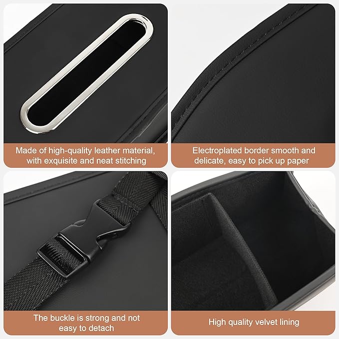JEYODA Car Seat Back Organizer with 2 Drink Cup Holder,Car Tissue Holder and Storage Box Hook, 3 in 1 Multifunctional Storage for Food Drink Phone, Travel Accessories (Beige)