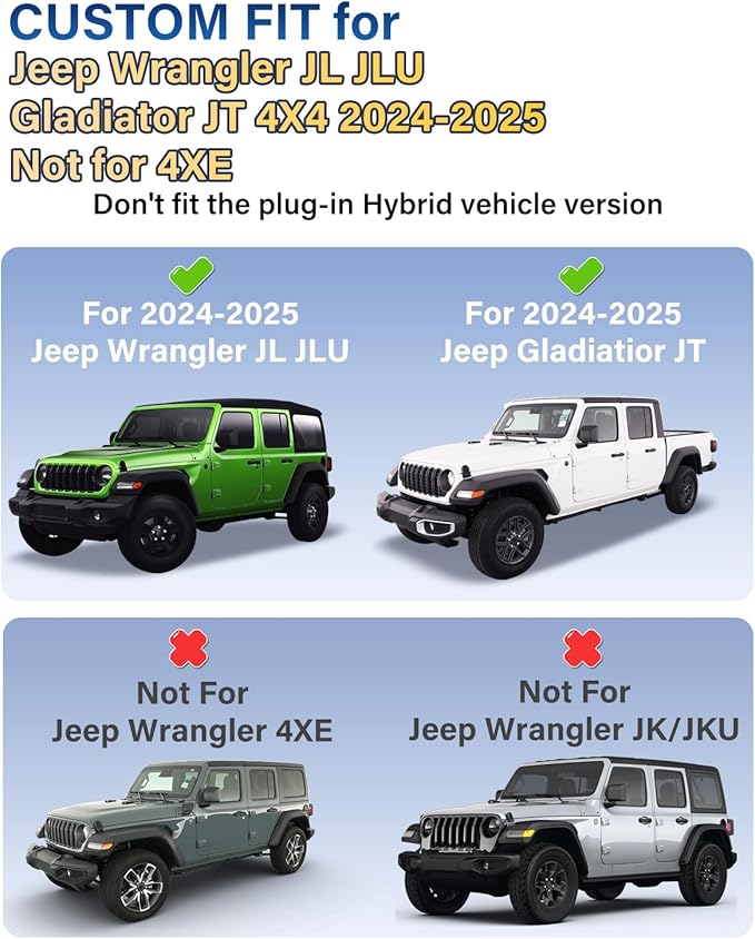 Phone Holder for Jeep Wrangler JL JLU/Gladiator JT 2024 2025 Accessories Automobile Cradles Magnetic Phone Mount Compatible with MagSafe, Magnets Dashboard Mount Dash Tray (2024+ 4X4, Not for 4XE)