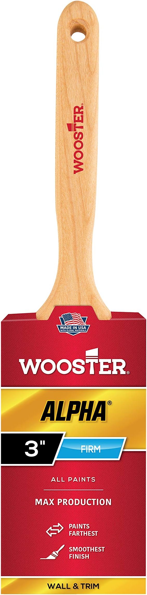 Wooster 4232-3 Alpha Flat Sash Paintbrush, 3-Inch