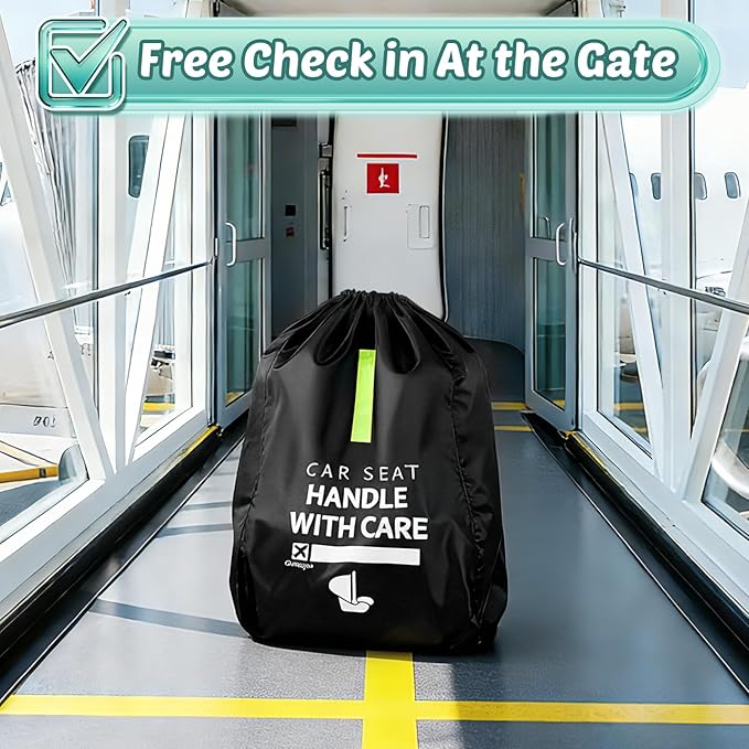 Guiseapue Car Seat Travel Bag for Airplane: Car Seat Bags for Air Travel Fit All Car Seats, Infant Carriers & Booster Seats, Carseat Cover Fit Doona Graco Evenflo, First Mothers Day Gifts for New Mom