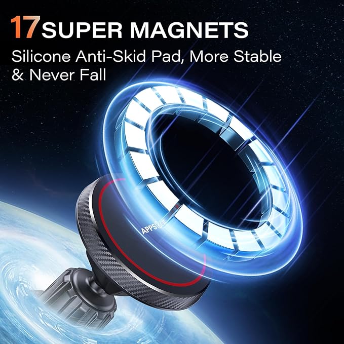 APPS2Car for MagSafe Car Mount Air Vent [2 Pack] Magnetic Car Mount for iPhone 17 16 15 14 13 12, MagSafe Case