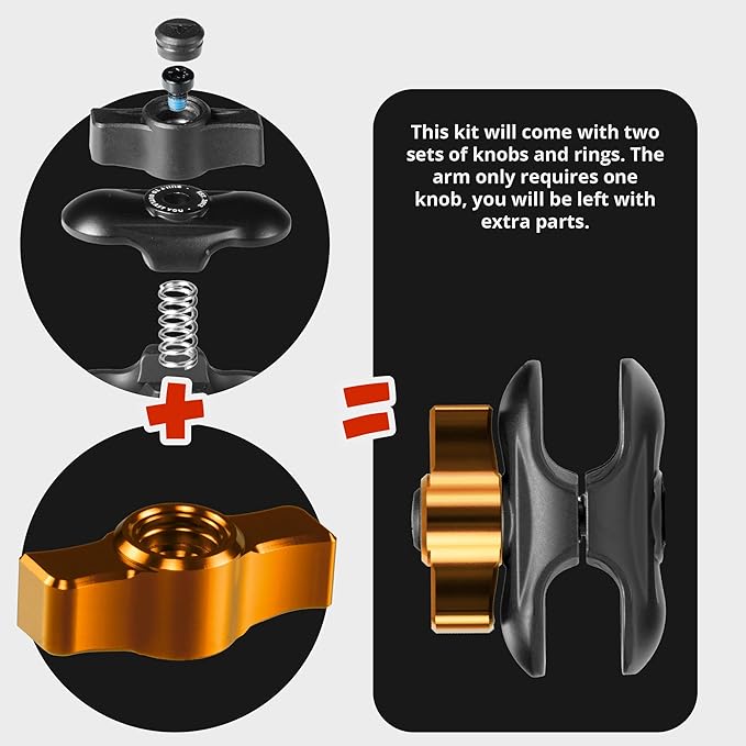 Tackform LINK Vent Phone Mount Compatible with 2015-2020 Ford F-150, 2017-2021 Super Duty, 2018-2021 Expedition | Aluminum | Universal Magnetic Holder | 2" Arm | Orange Knob | (NOT MAGSAFE Compatible)