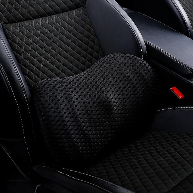 Car cushion, car waist cushion, lumbar support, car backrest cushion, lumbar protection, driver's seat lumbar support, car seat (black)