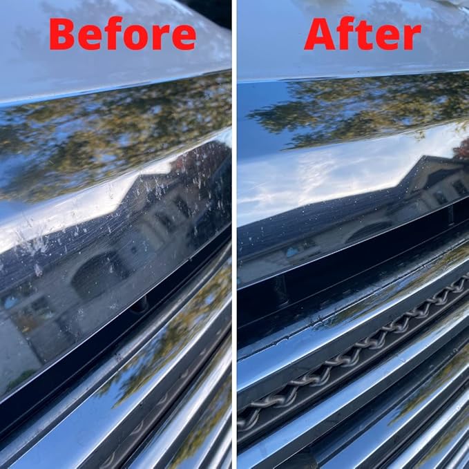 Bugz Out Car Bug Cleaner, Remover & Wash - Spray Bugs, Tar, Bird Poop Off Exterior of Car & Windshield. Remove Black Streaks Without Scratching or Removing Paint. 24 oz bottle w/ Microfiber Cloth