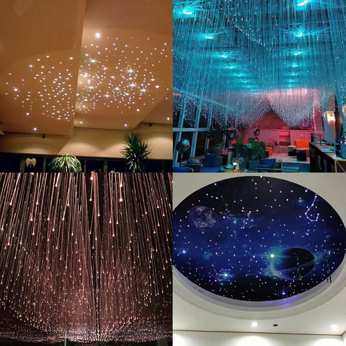 Ultra-Bright PMMA Plastic End Glow Optical Fiber Light for Fiber Optic Star Ceiling Light lamp Starlight Headliner kit for car Home(0.059in diameter/2296ft Per roll)