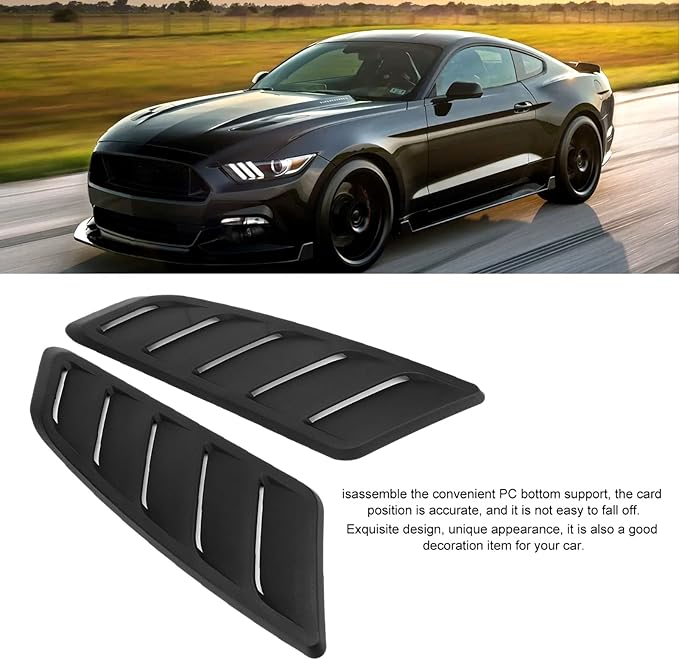 Hood Vent,Hood Vents For Cars,Car Hood Vent,Automotive Hood Louvers,2Pcs Car Auto Modification Hood Bonnet Vent Cover Fit For 2015-2017