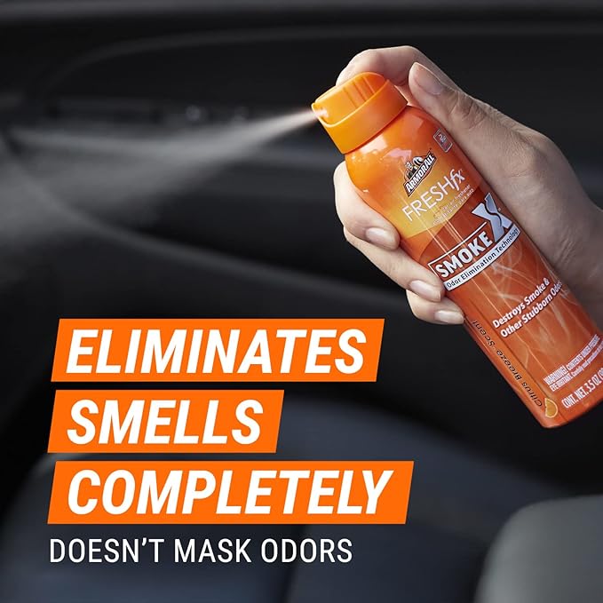 Armor All Fresh FX Smoke X Car Odor Eliminator Spray Variety Pack , Car Air Fresheners, Set of 2, Midnight Air and Citrus Breeze Scents, 3.5 Oz Each