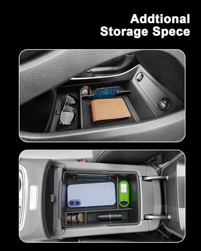 2023 Santa Fe Center Console Organizer - For 2021-2023 Hyundai Santa Fe Armrest Box Organizer + TPE Lower Console Organizer Tray For 2021-2023 Santa Fe(SE/SEL/XRT/Limited/Calligraphy) Accessories