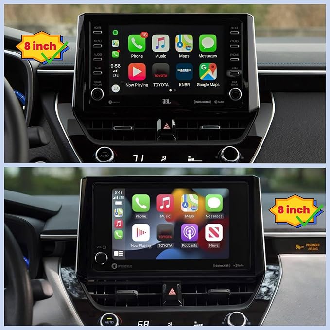 Phone Holder for Toyota Corolla 2026 2025 2024 2023 2022 2021 2020 & Corolla Cross 2022-2026 Accessories: (Fits 8 inch Screen)(Compatible with MagSafe) Magnetic Cell Car Mount for iPhone Samsung