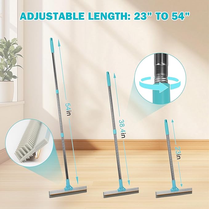 Vivifying Carpet Rake Pet Hair Remover Set, 56” Adjustable Long Handle Plus 2 Handheld Tools, Deep Cleans Pet Hair from Carpets, Rugs, Mats & Upholstery