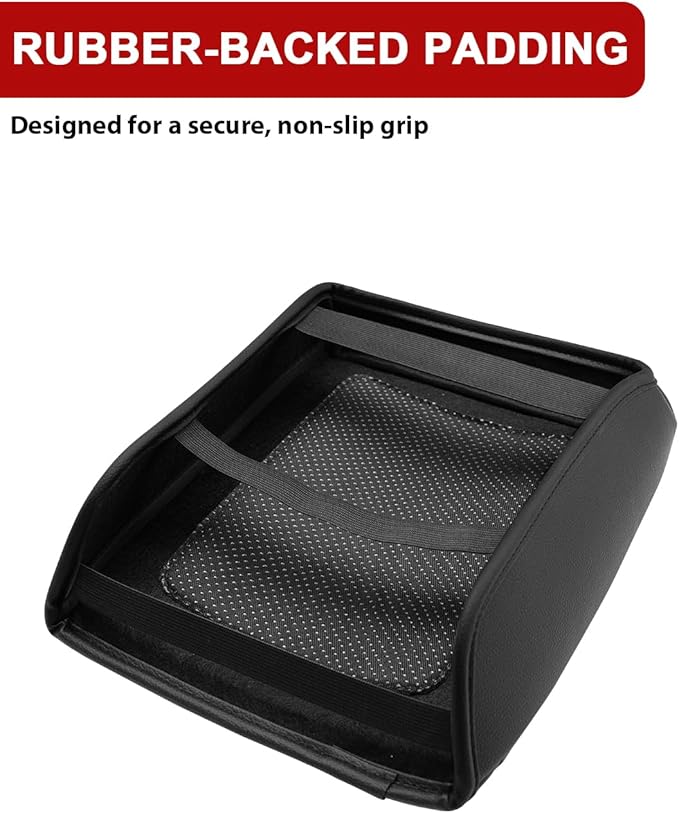 KBH Center Console Armrest Cover for Honda Ridgeline 2006 2007 2008 2009 2010 2011 2012 2013 2014, Middle Console Lid Cushion Pad Protector, Vinyl Leather Interior Accessories, Anti-Scratch, Black