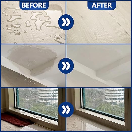 Transparent Waterproof Sealant, 35 Oz Transparent Waterproof Coating for Roof Repair, Walls, Window, Bathroom, Kitchen, Water-Based Clear Sealant, Indoor & Outdoor Invisible Waterproof Agent
