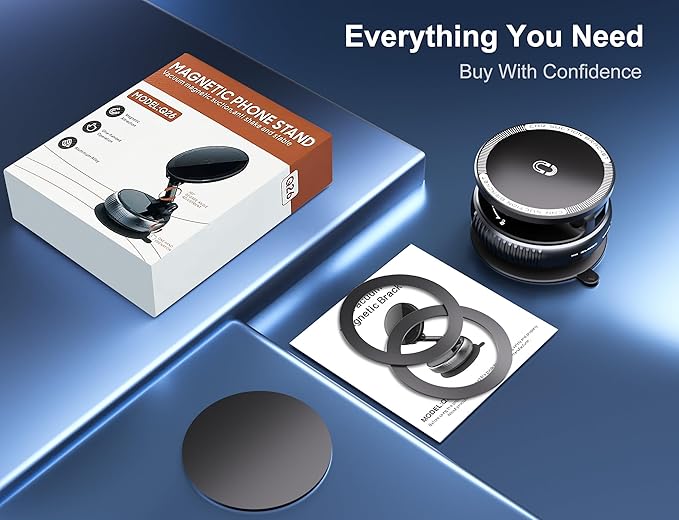 Car Phone Holder Mount for Magsafe [110+LBS Suction & 3500gf Magnetic] 360° Adjustable Vacuum Suction Cup Mount, Phone Holders for Your Car for iPhone 17 Pro Max 16 15 14 13 12 Plus & Android