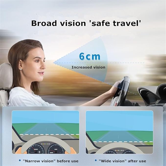 Memory Foam Car Seat Cushion for Driving, Driver Seat Cushion for Tailbone Pain Relief, Car Lumbar Support Booster Seat for Short Drivers, Car Seat Pad(Blue)
