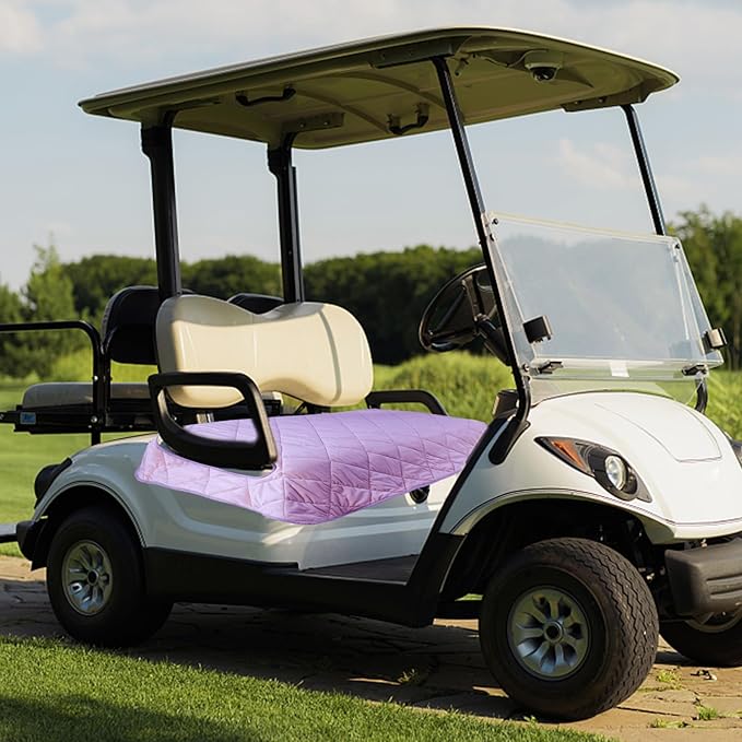 TUYU Golf Cart Seat Covers,EZGO Golf Cart Seat Cover, Golf Cart Seat Towel Blanket, Travel Sports Golf Cart Covers for 2-Person Seats Club Car, Golf Cart Accessories for Men. Soft and Comfortable