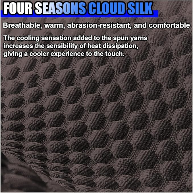 Cool Car Center Console Cushion Pad, Comfortable Ice Silk Car Armrest Cover, Breathable Vehicle Armrest Seat Box Pad Memory Foam, Auto Interior Protection Accessories, Universal for Summer (Coffee)