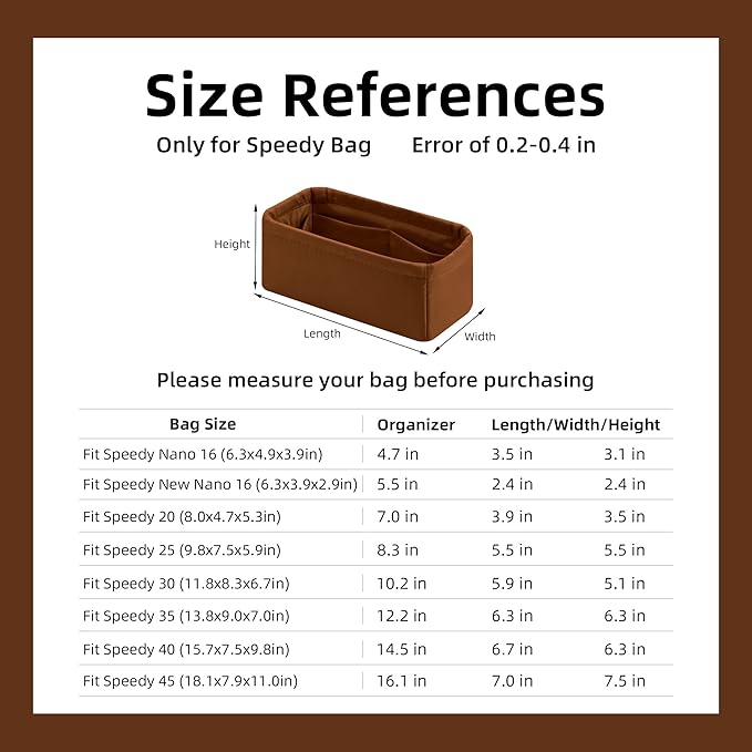 DGAZ Silk Purse Organizer Insert Fits LV Speedy 16/20/25/30/35/45 bags，Silky Smooth Bag Organizer，Luxury Handbag & Tote Shaper（Gold，SP16）