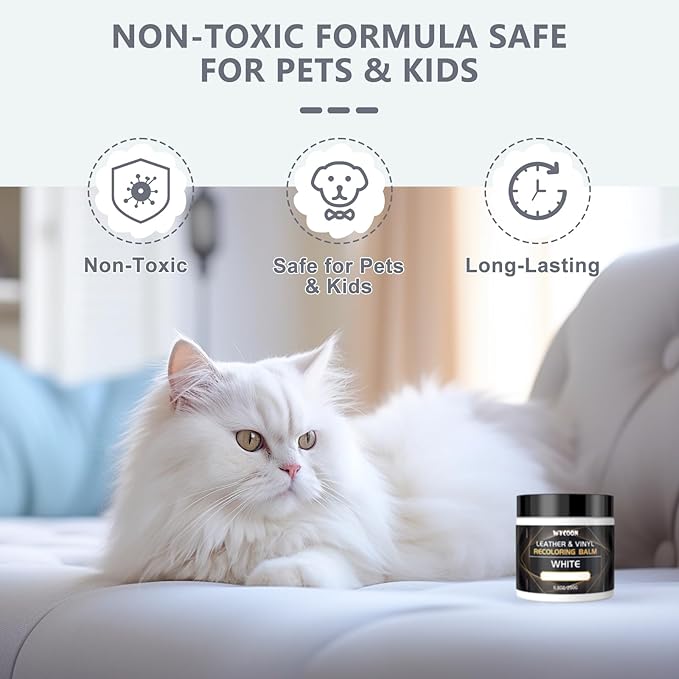Leather Recoloring Balm with 100ml Mink Oil Conditioner | Dark Brown Repair Kit, Dye & Color Restorer for Furniture, Sofa Car Seats, Bags | Restore Faded & Scratched Surfaces