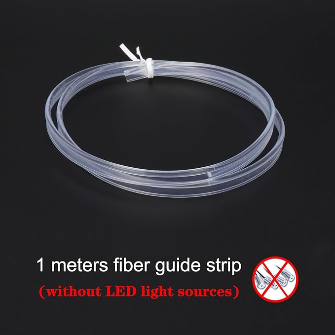 Optic Fiber Waterproof Car Side Glow LED Illumination Optic Fiber Band Car Interior Atmosphere Neon Cold Lights 1 Meter (3.28ft)