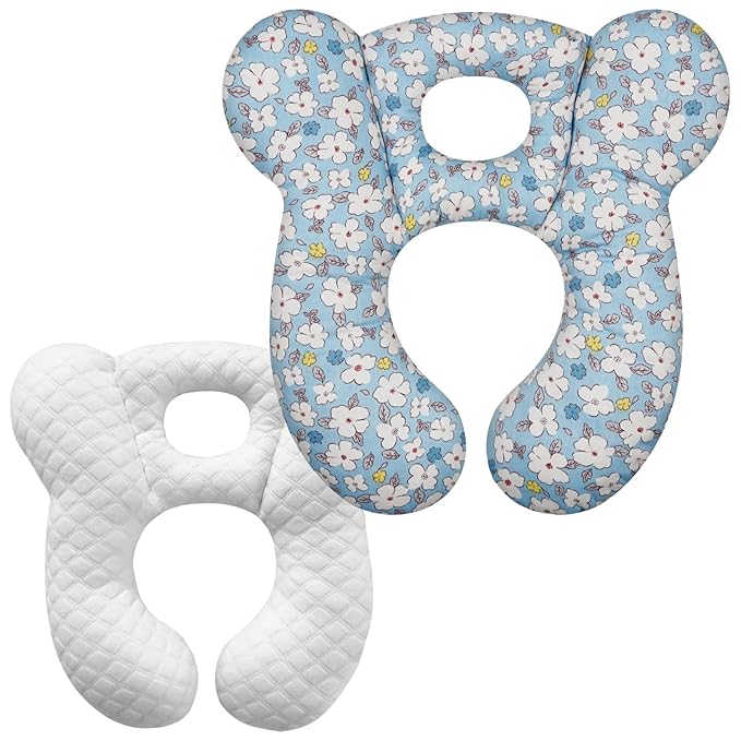Baby Travel Pillow, Infant Kid's Cushion Soft and Skin Friendly for Car Seat, Pushchair and Stroller (Style A)