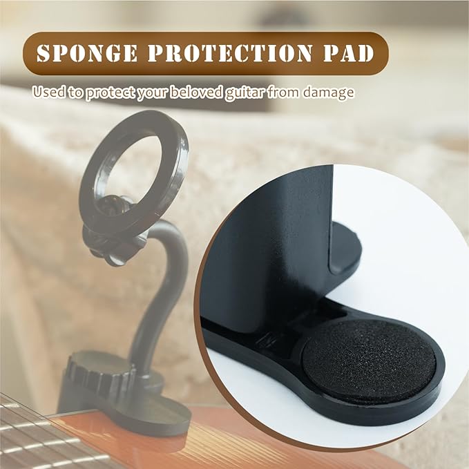 Magnetic Plus Guitar Phone Holder mount, Adjustable & Rotatable Arm, Supports iPhone 12+&Magsafe, Universal Phone Fit, Ideal for Digital Sheet Music, Teaching Videos, Live Streaming & Recording