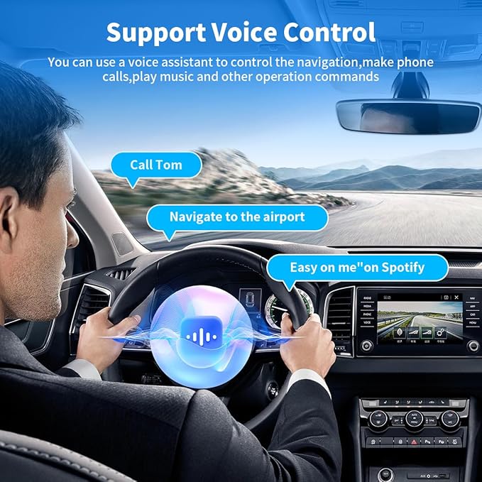 Worldlinkit 2 in 1 Wireless CarPlay and Android Auto Adapter, Supports 1000+ Car's with Built-in Wired CarPlay/Android Auto, No Delay, Stable Connection, Stable Connection Compatible with iOS 10+