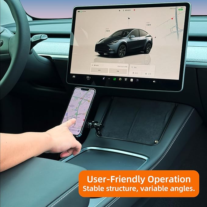 Center Console Mount, Magnetic Phone Holder for Older Tesla Model Y/3, Compatible Only with 2021-2024 Versions (Dual Magnetic Bracket Package)