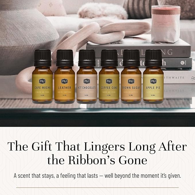 P&J Trading Fragrance Oils for Diffusers for Home Cozy Home Set Fragrance Scents for Candle Making - Soap Making Supplies - Car Diffuser Scents - Essential Home Gift Set - Amber, Clove & More