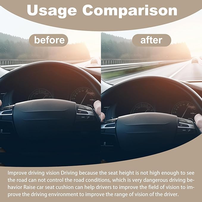 15.7x15.7 inch Adjustable Thicknes Universal Booster seat Cushion Portable Design Breathable mesh Design Improve Vision Improve Sitting Posture Stress Relief Driving Office Family Outdoor-Gray