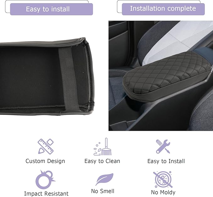 LUWU for 2025 2024 Chevy Trax Center Console Cover 2024 Trax Armrest Cover 2024 2025 Chevrolet Trax Accessories Console Pad 2024 2025 Chevy Trax LS/1RS/LT/2RS/Activ Armrest Console Cover Soft Leather
