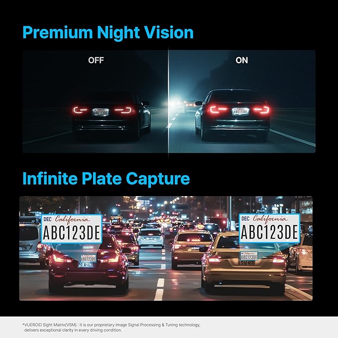 S1 4K Infinite 3 Channel Dash Cam Front and Inside Rear Car Camera, 4K, 2.5K Dashcam for Car, STARVIS 2, Night Vision, 24/7 Recording, 5G WiFi GPS, Car Surveillance Camera, Gifts for Men Women