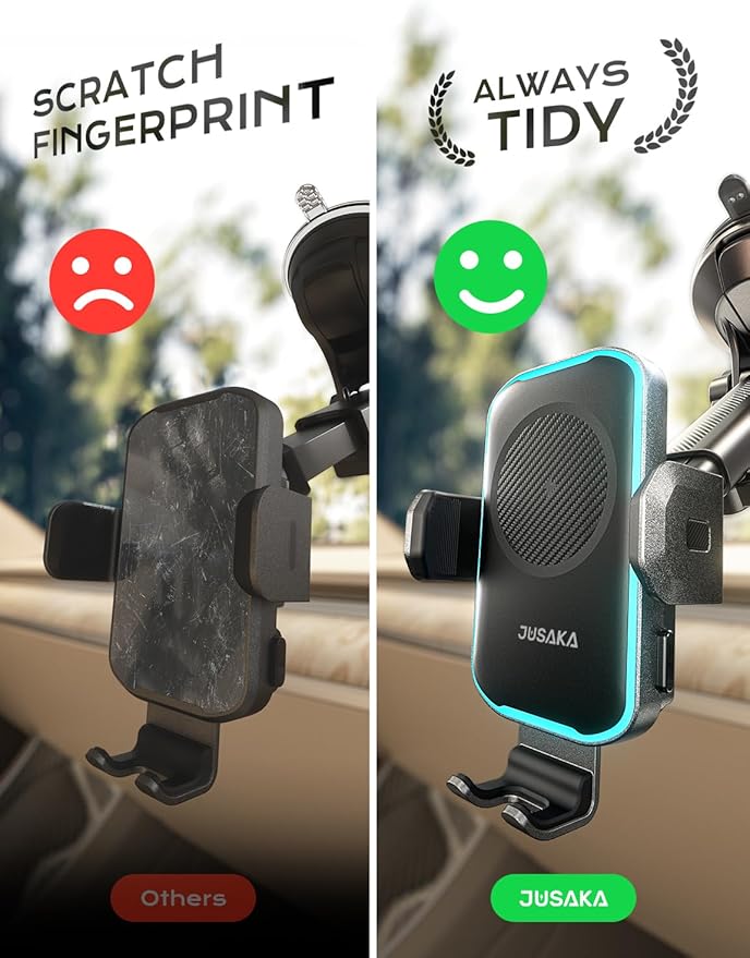 Wireless Car Charger,15W Fast Charging Auto Clamping Phone Holders for Your Car Compatible with iPhone 16/15/14/13, for Samsung Galaxy S24 Ultra S23 S22 S21, S20, S10+ (Black)