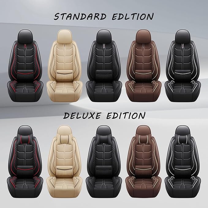 Leather Car Seat Covers Fit for Toyota Prius c 2012-2019, 5 Seater Car Seat Cover, Premium Waterproof, Scratch Resistant Car Interior Accessories (Full Set Beige)