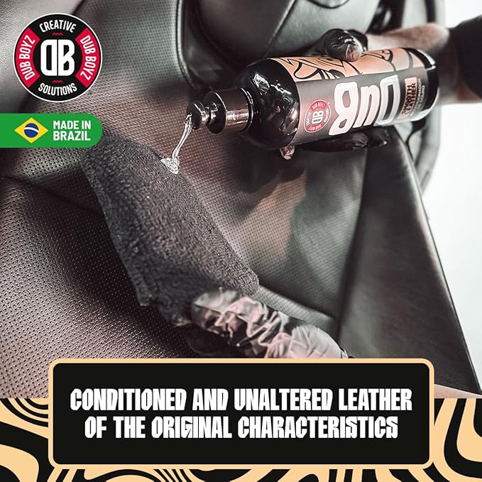 DUB BOYZ Smooth Leather Conditioner, Deep Conditioning & UV Protection, Non-Greasy Formula, Safe for Car Interiors, Furniture & Luxury Leather Goods (16 Fl Oz)