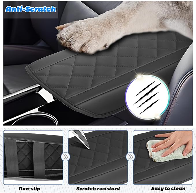 SHAOHAO 2025 2026 Chevy Equinox Center Console Cover for 2025 2026 Chevy Equinox Accessories (LT/RS/ACTIV) Car Armrest Cover Equinox Anti-Scratch Cushion Pad Middle Console Lid Leather Protector