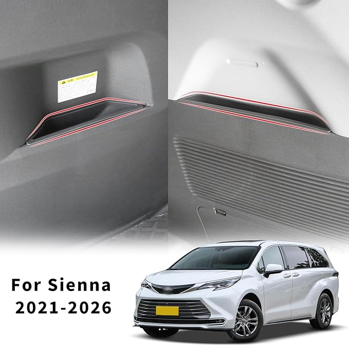 Trunk Organizer Box for Toyota Sienna 2021-2026 TPE Side Trunk Storage Multipurpose Car Storage Box Blocks Trunk Divider