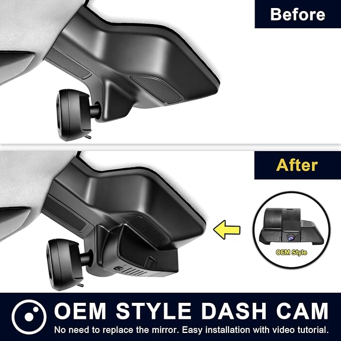 Front 4K Dash Cam Custom fit for Dodge RAM Gen5 RAM 1500 2025 2026 Mid-term facelift (Model G), Big Horn Laramie Lone Star Limited Rebel RHO Tradesman etc,UHD 2160P Video,OEM Look App & WiFi,64GB Card
