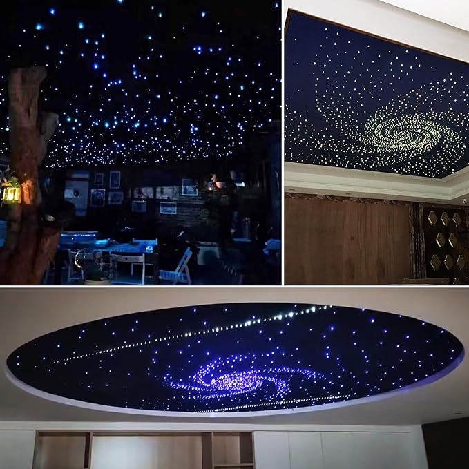 Upgraded Starlight Headliner Kit 16W Twinkle + Meteor All in One Fiber Optic Lights, APP & Remote Control Music Effect,1200pcs (0.03 * 0.04 * 0.06in)*9.8ft Star Lights for Car Jeep Hotel