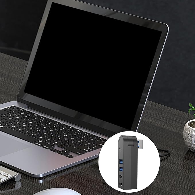 4 in 1 USB3.0 Hub 270 Degree Rotatable Port USB Splitter Power Adapter Multiple Expander USB3.0 for Rotating USB