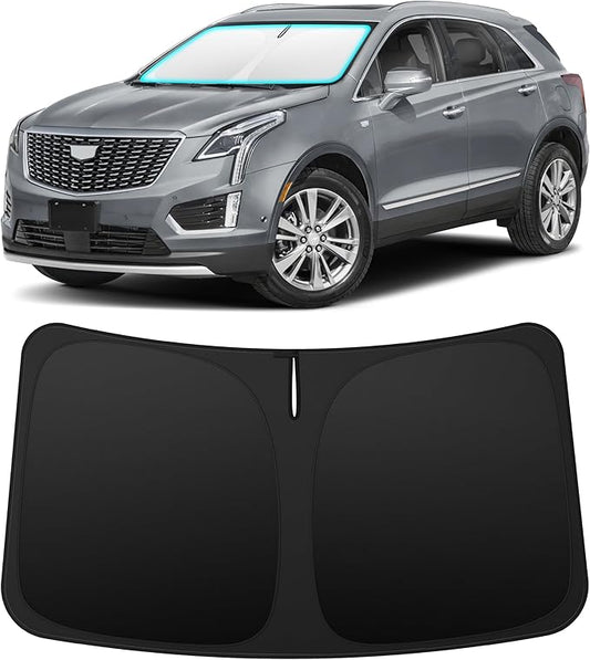 INSAUTO Custom Fit Windshield Sun Shade Accessories for Cadillac XT5 2017-2026, Foldable Front Window Sunshade, UV & Heat Reflector, Keeps Interior Cool, Includes Storage Bag