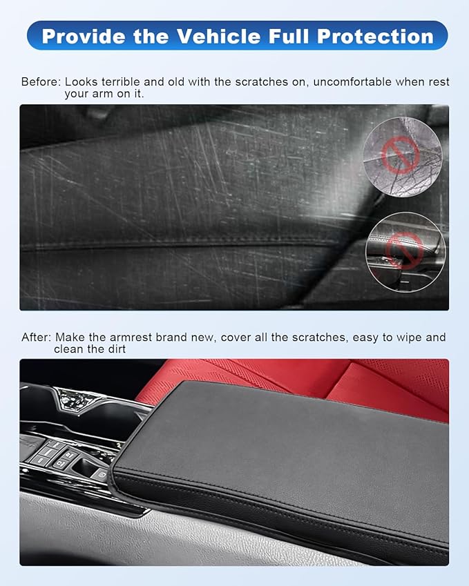 CDEFG for 2025 2026 Toyota Camry Accessories Armrest Cover for 2025 2026 Toyota Camry(XSE/XLE/SE/LE) Center Console Cover Middle Console Pad Arm Rest Central Consola Cushion Seat Box Cover