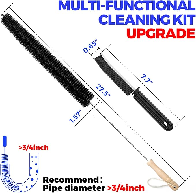 Holikme Dryer Vent Cleaner Kit Clothes Dryer Lint Brush Vent Trap Cleaner Home Essentials Long Flexible Vacuum Brush,Crevice Gap Cleaning Tool Brush
