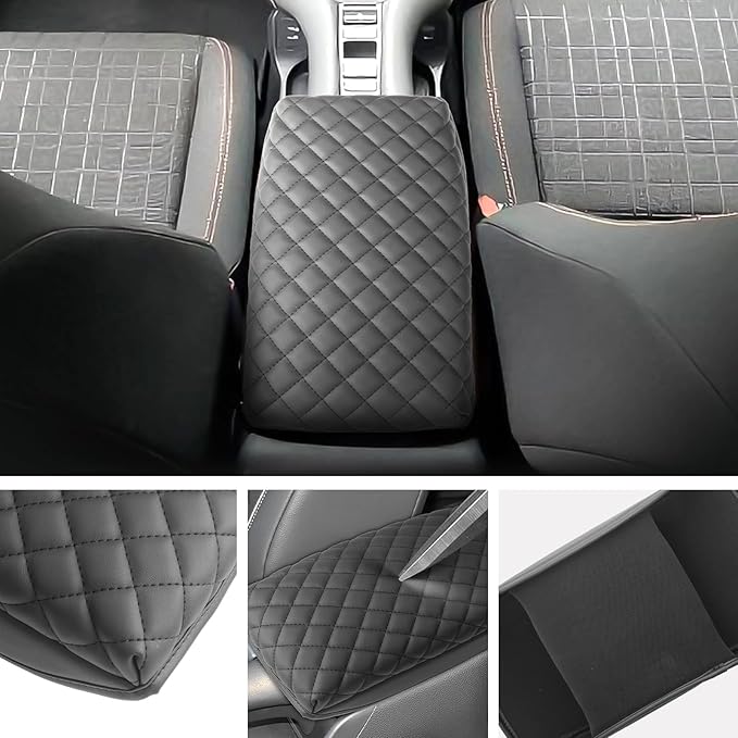 SXCY for 2023-2025 2026 Honda HRV Armrest Cover Pad for 2025 2026 Honda HRV Accessories 2025 2026 HRV Center Console Cover Middle Console Cover w/Soft Cotton Cushion (Added-Pad)